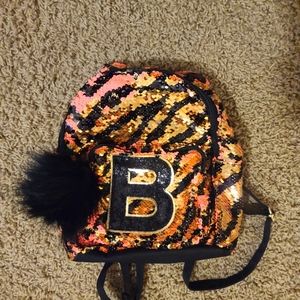 Justice mini letter B backpack